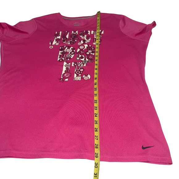 Nike Women's Pink Dry Fit "Just Do It" Top Sz XXL - Picture 5 of 12